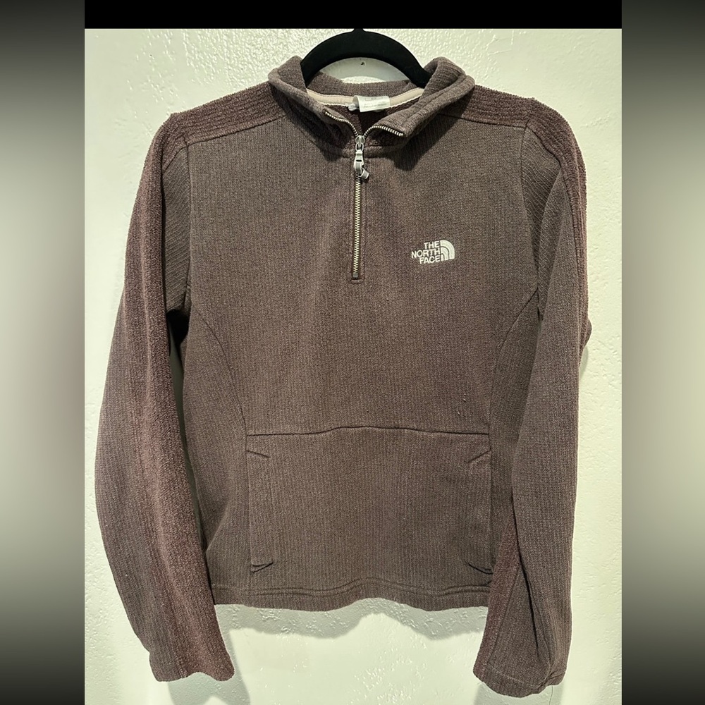 North Face Sweater Womens Medium Black Gray Outdoor Fleece Sweatshirt Ladies
